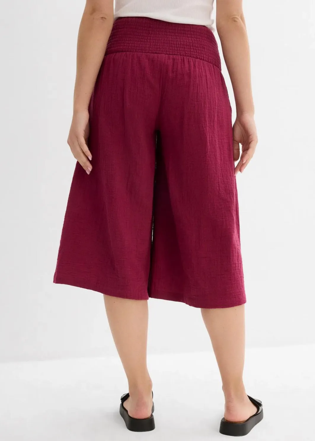 Capri-Hose aus softem Musselin Damen Hosen|Bekleidung·Kleider