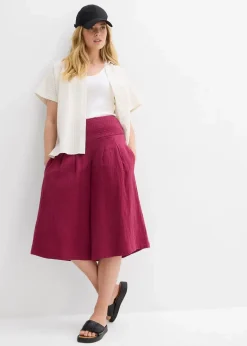 Capri-Hose aus softem Musselin Damen Hosen|Bekleidung·Kleider