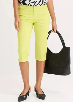 Damen bonprix Hosen|Bekleidung·Kleider|Capri-Hose mit Bequembund