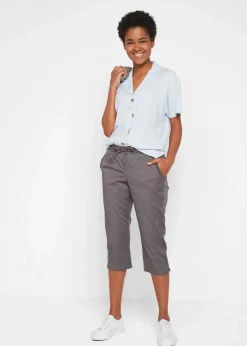 Outlet Caprihose mit Bindeband Damen Hosen|Bekleidung·Kleider