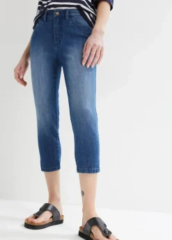 Damen bonprix Bekleidung·Shirts & Tops|Jeans|Capri-Jeans Slim, Mid Waist (2er Pack)