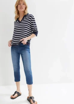 Damen bonprix Bekleidung·Shirts & Tops|Jeans|Capri-Jeans Slim, Mid Waist (2er Pack)