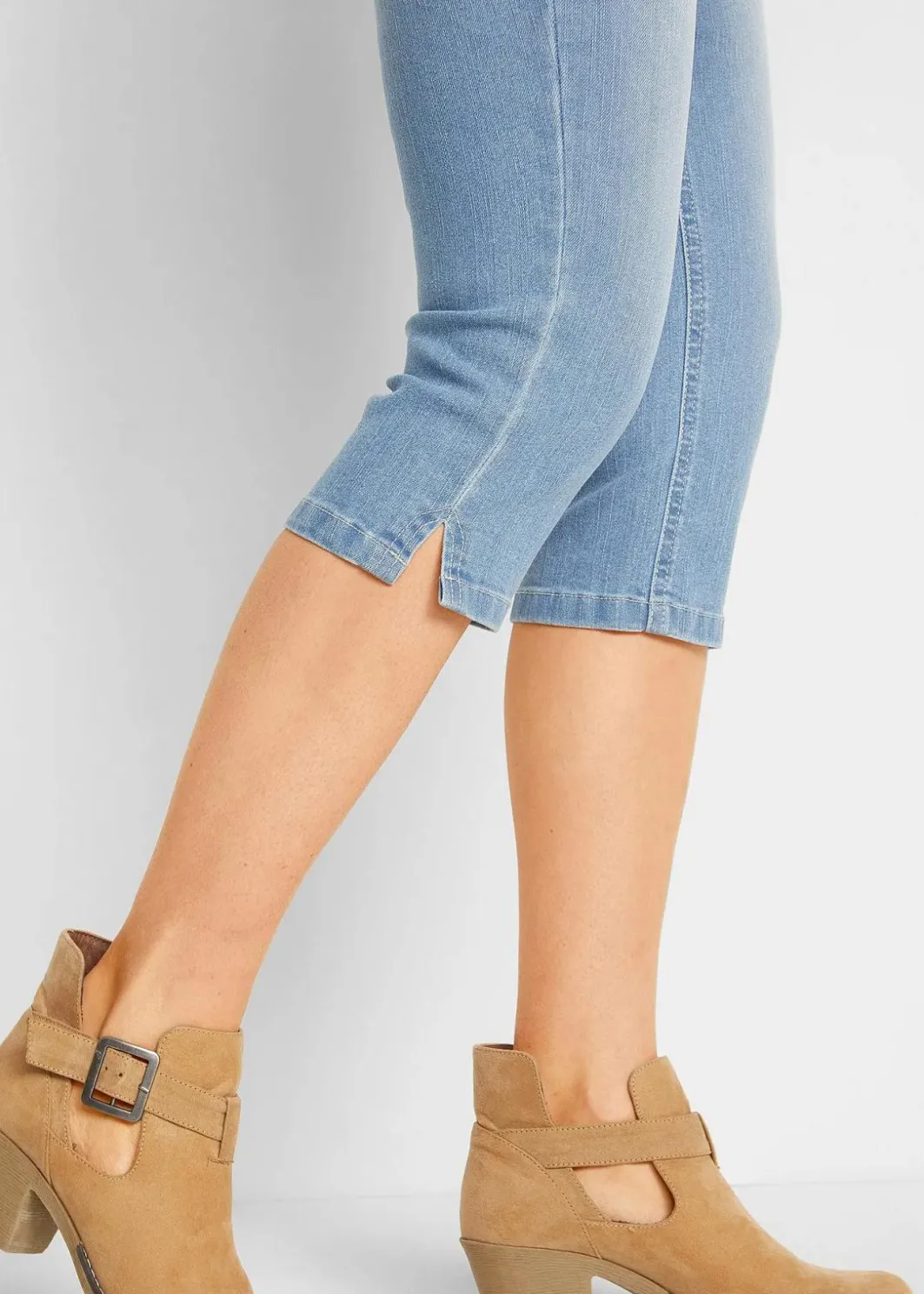 Damen bonprix Jeans|Bekleidung·Shirts & Tops|Capri-Komfort-Stretch-Jeans, 2-er Pack