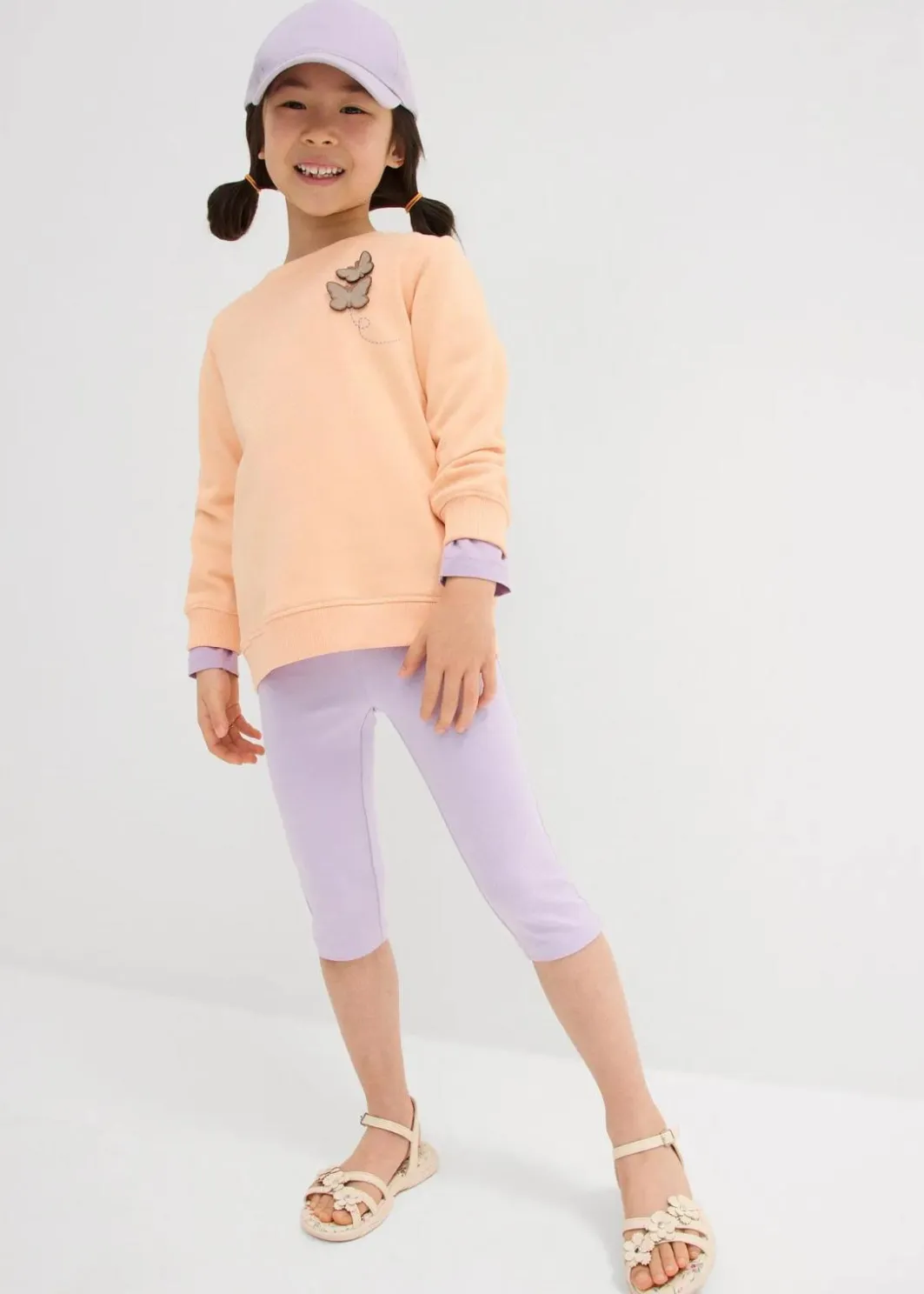 Kinder bonprix Mädchen 2-8 Jahre·Jeans & Hosen|Mädchen 2-8 Jahre·Mehrfachpacks|Capri-Leggings aus elastischem Bio-Baumwoll-Mix (2er Pack)