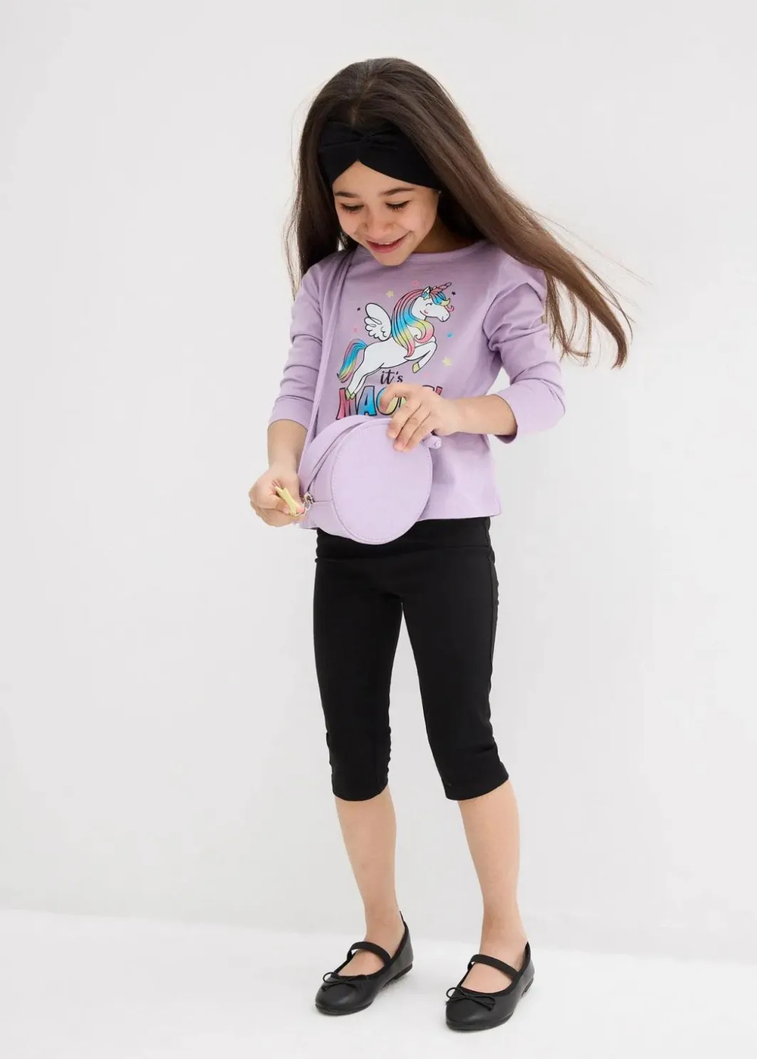 Kinder bonprix Mädchen 2-8 Jahre·Nachhaltigere Materialien|Mädchen 9-16 Jahre·Nachhaltigere Materialien|Capri-Leggings aus elastischem Bio-Baumwoll-Mix (2er Pack)