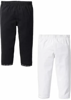 Kinder bonprix Mädchen 9-16 Jahre·Mehrfachpacks|Mädchen 9-16 Jahre·Hosen & Leggings|Capri-Leggings mit Bio-Baumwolle (2er Pack)