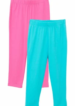 Kinder bonprix Mädchen 9-16 Jahre·Mehrfachpacks|Mädchen 9-16 Jahre·Hosen & Leggings|Capri-Leggings mit elastischem Bio-Baumwoll-Mix (2er Pack)