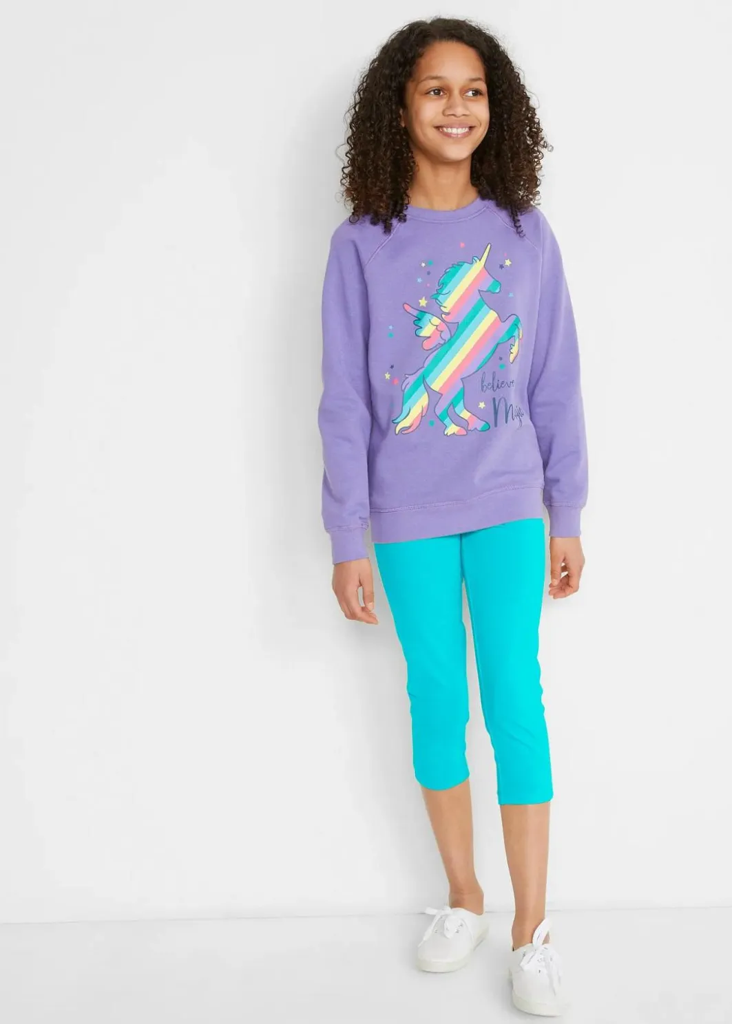 Kinder bonprix Mädchen 9-16 Jahre·Mehrfachpacks|Mädchen 9-16 Jahre·Hosen & Leggings|Capri-Leggings mit elastischem Bio-Baumwoll-Mix (2er Pack)