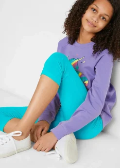 Kinder bonprix Mädchen 9-16 Jahre·Mehrfachpacks|Mädchen 9-16 Jahre·Hosen & Leggings|Capri-Leggings mit elastischem Bio-Baumwoll-Mix (2er Pack)
