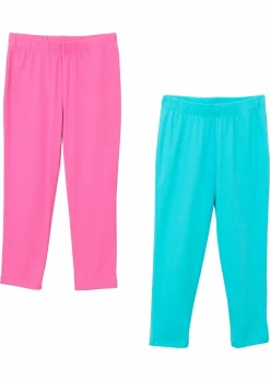 Kinder bonprix Mädchen 9-16 Jahre·Mehrfachpacks|Mädchen 9-16 Jahre·Hosen & Leggings|Capri-Leggings mit elastischem Bio-Baumwoll-Mix (2er Pack)