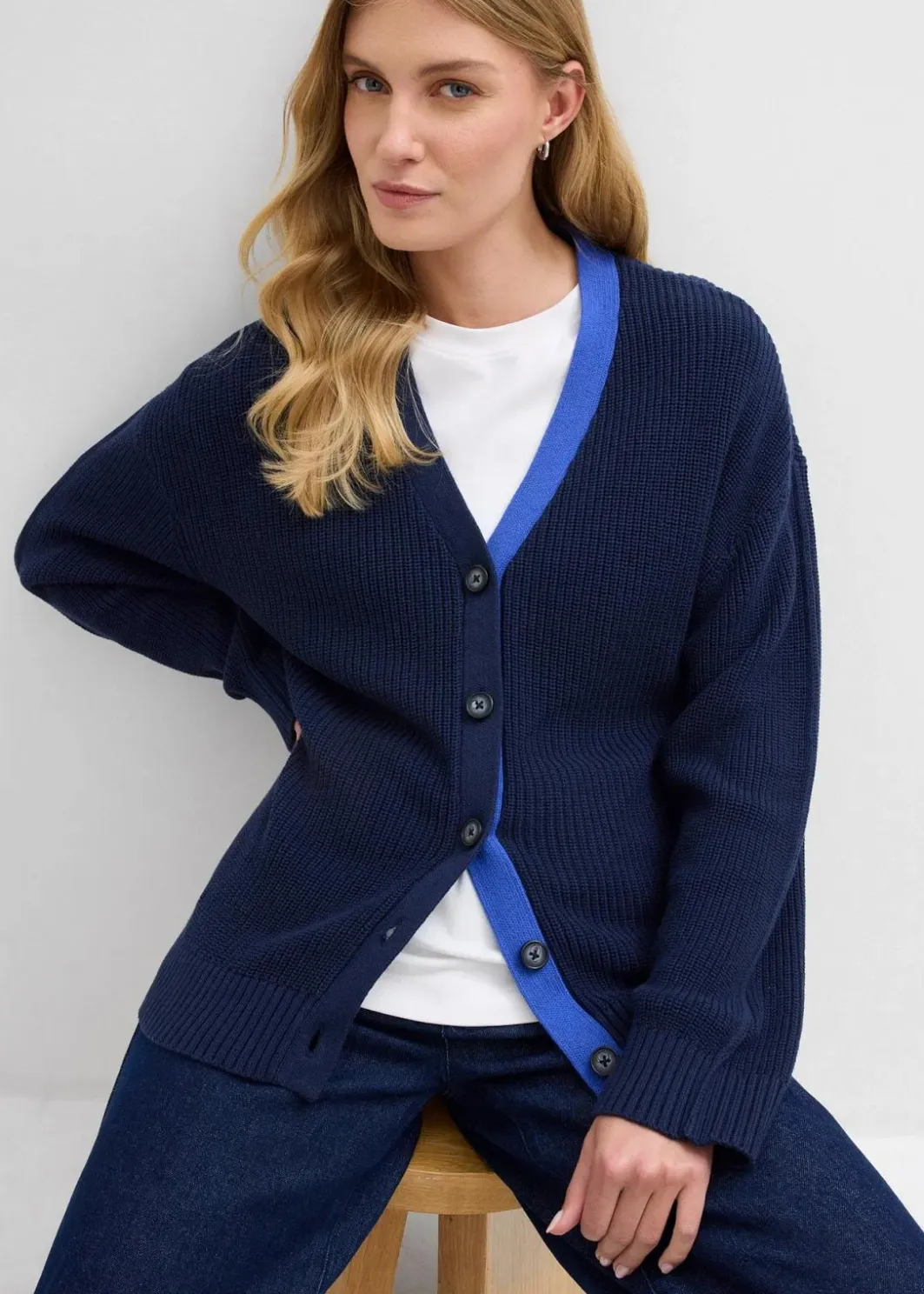 Damen bonprix Bekleidung·Umstandsmode|Bekleidung·Jeans|Cardigan aus reiner Baumwolle