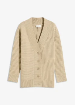 Damen bonprix Bekleidung·Umstandsmode|Bekleidung·Jeans|Cardigan mit Rippstrickmuster