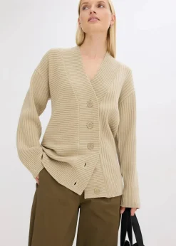 Damen bonprix Bekleidung·Umstandsmode|Bekleidung·Jeans|Cardigan mit Rippstrickmuster