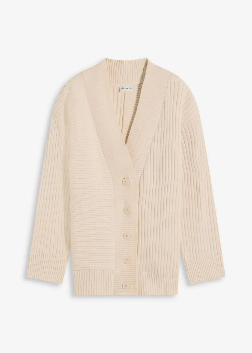 Damen bonprix Pullover & Strickjacken|Strickmode|Cardigan mit Rippstrickmuster