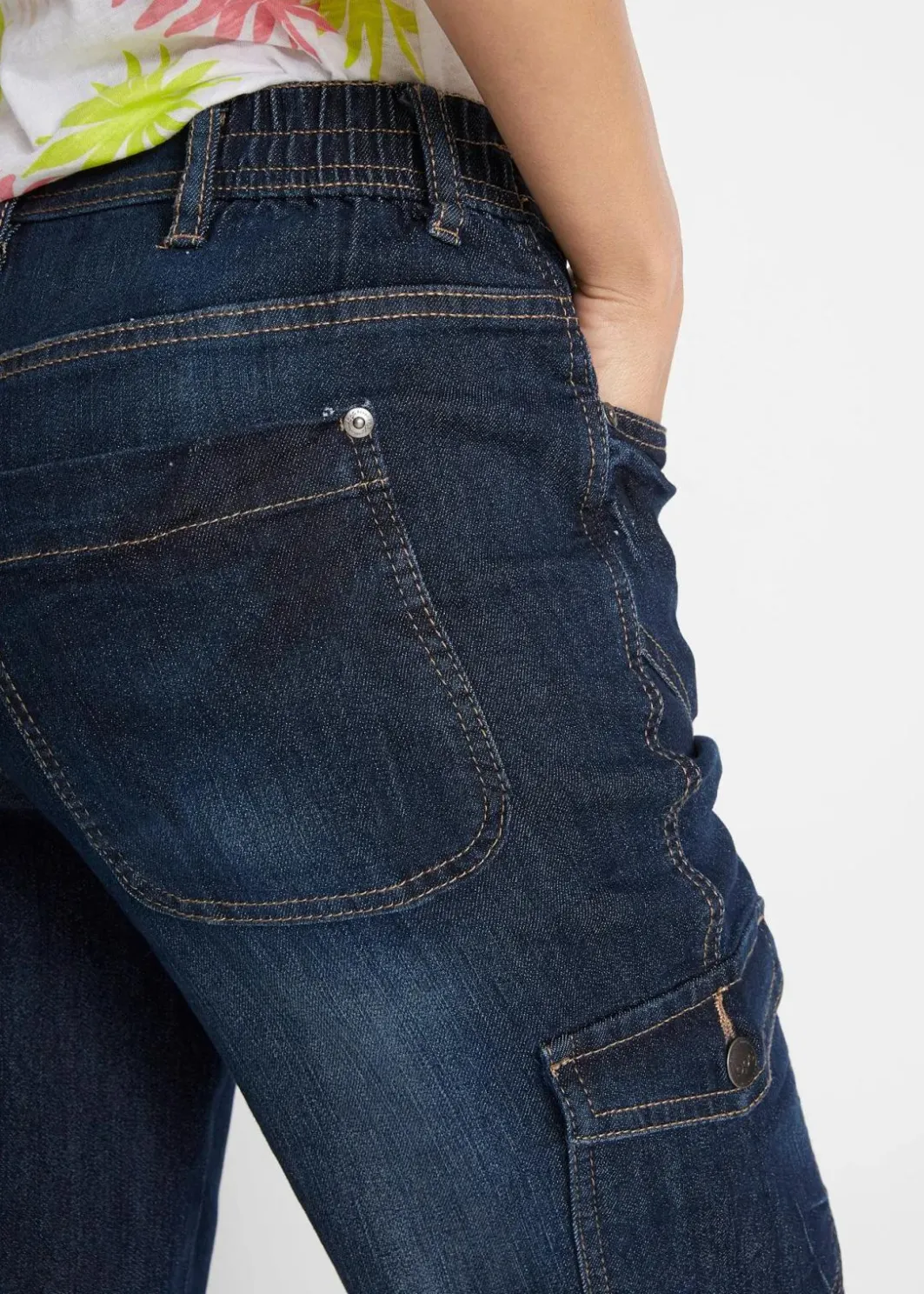 Clearance Cargo Jeans, Mid Waist, Stretch Damen Bekleidung·Shirts & Tops|Jeans