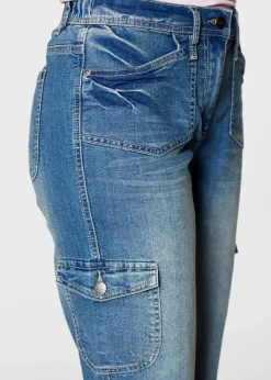 Sale Cargo Jeans, Mid Waist, Stretch Damen Jeans|Bekleidung·Shirts & Tops