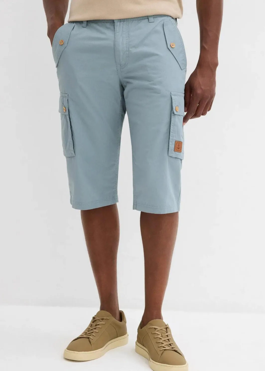 Herren bonprix Shorts|Hosen|Cargo-Bermuda aus reiner Baumwolle, Regular Fit