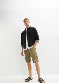 Herren bonprix Hosen|Shorts|Cargo-Bermuda aus reiner Baumwolle, Regular Fit