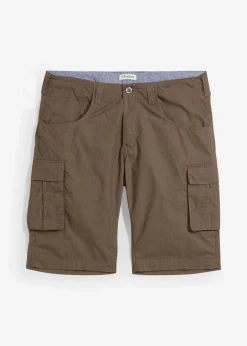 Herren bonprix Große Größen|Shorts|Cargo-Bermuda aus reiner Baumwolle, Relaxed Fit