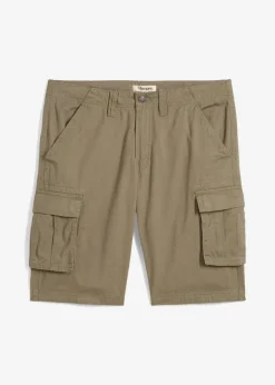 New Cargo-Bermuda aus reiner Baumwolle, Relaxed Fit Herren Hosen|Basics
