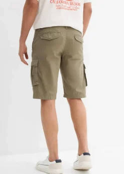 New Cargo-Bermuda aus reiner Baumwolle, Relaxed Fit Herren Hosen|Basics
