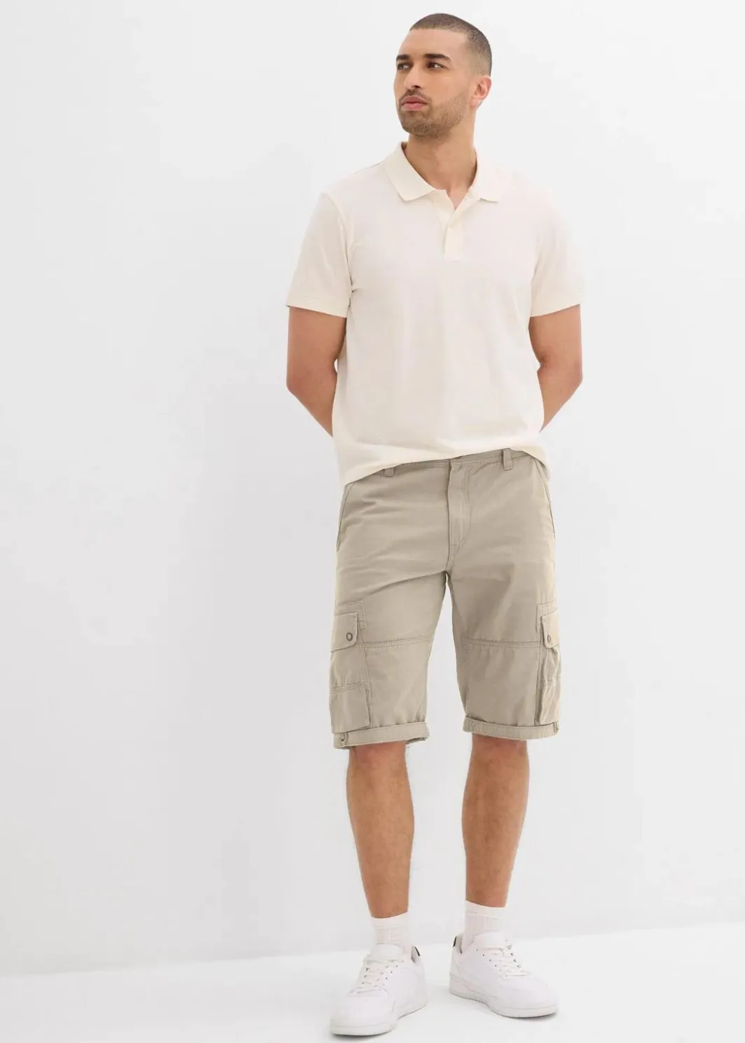 Best Cargo-Bermuda aus reiner Baumwolle, Regular Fit Herren Hosen|Shorts