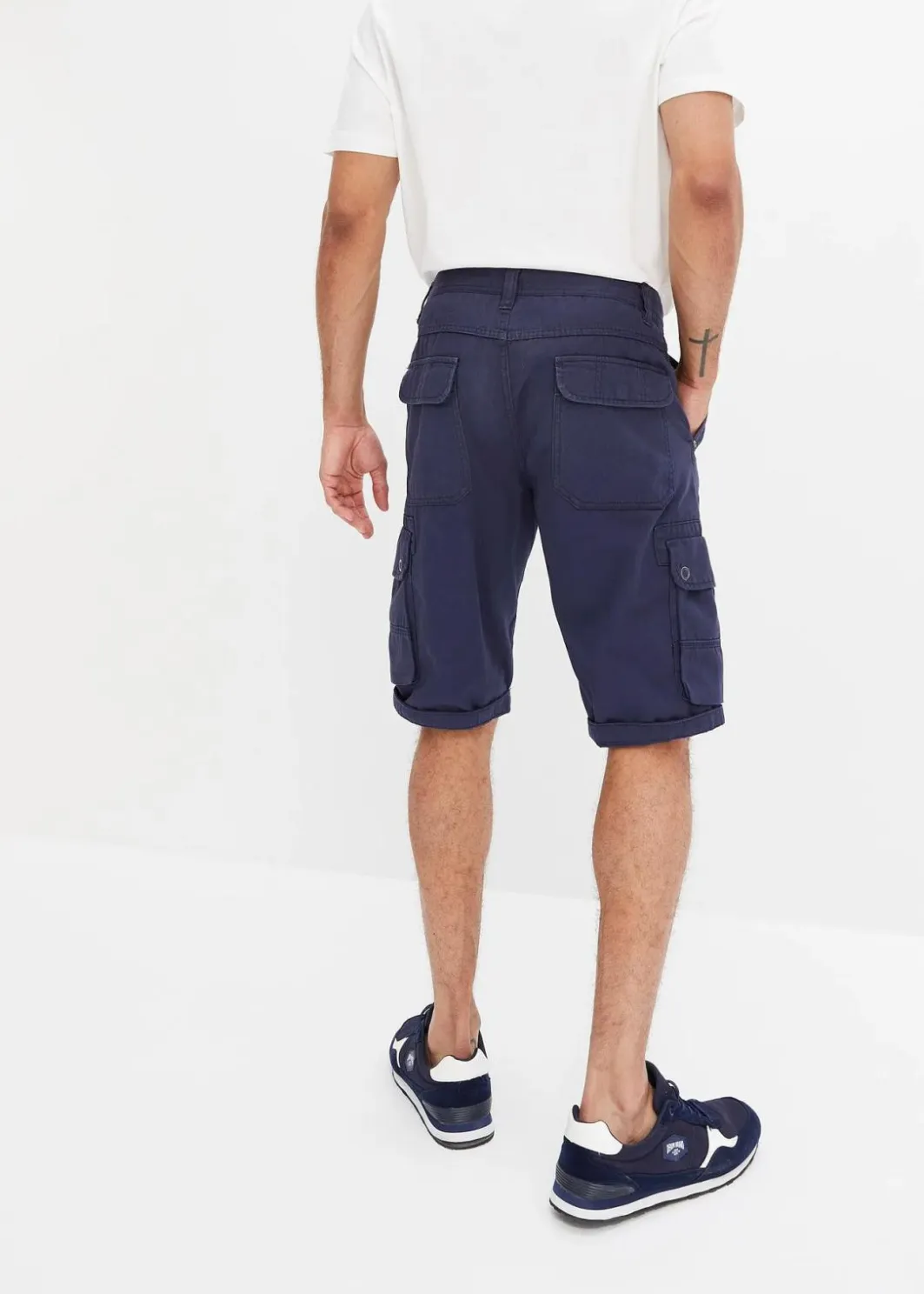 Herren bonprix Große Größen|Shorts|Cargo-Bermuda aus reiner Baumwolle, Regular Fit