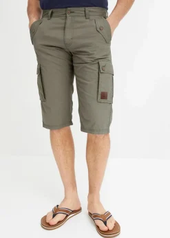 Herren bonprix Große Größen|Hosen|Cargo-Bermuda aus reiner Baumwolle, Regular Fit
