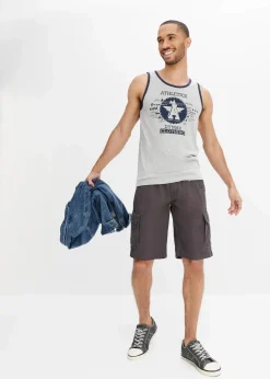 Herren bonprix Große Größen|Shorts|Cargo-Bermuda, Loose Fit