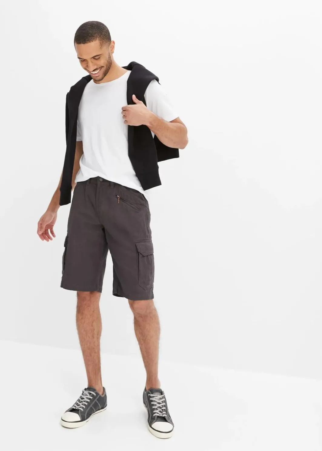 Herren bonprix Große Größen|Shorts|Cargo-Bermuda, Loose Fit