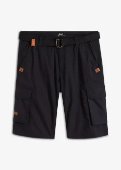 Herren bonprix Hosen|Shorts|Cargo-Bermuda mit Komfortbund und Gürtel, Regular Fit