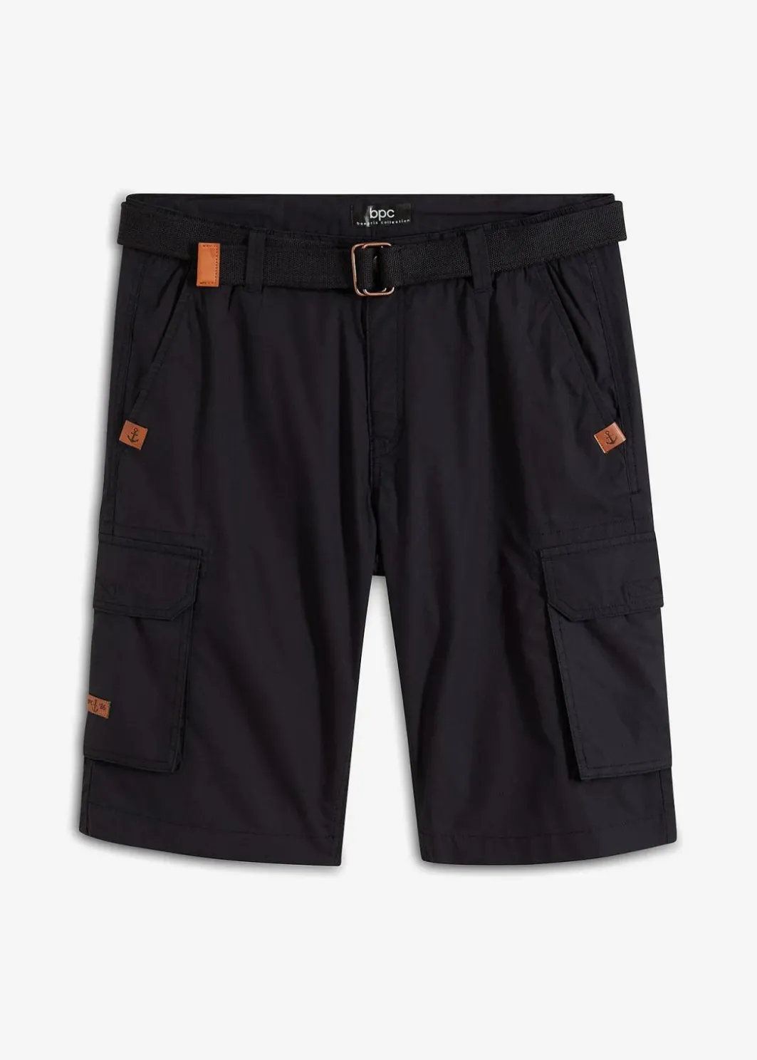 Herren bonprix Hosen|Shorts|Cargo-Bermuda mit Komfortbund und Gürtel, Regular Fit