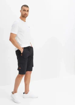 Herren bonprix Hosen|Shorts|Cargo-Bermuda mit Komfortbund und Gürtel, Regular Fit