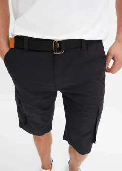 Herren bonprix Hosen|Shorts|Cargo-Bermuda mit Komfortbund und Gürtel, Regular Fit