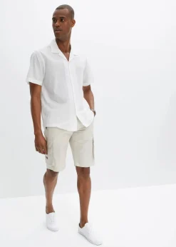 Herren bonprix Große Größen|Shorts|Cargo-Bermuda mit Komfortbund und Gürtel, Regular Fit