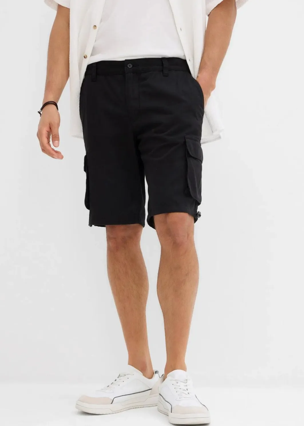 Herren bonprix Hosen|Shorts|Cargo-Bermuda mit Komfortbund, Regular Fit