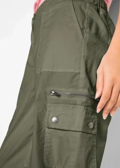 Best Cargohose aus Baumwolle, Mid Waist Damen Hosen|Bekleidung·Kleider