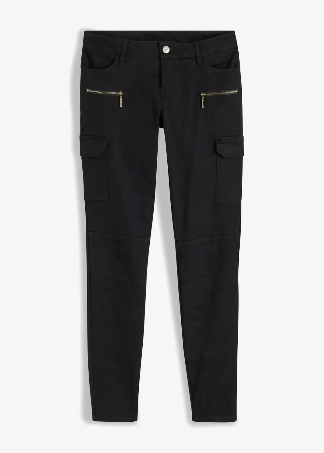 Damen bonprix Hosen|Cargohose aus elastischem Baumwoll-Mix