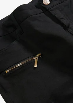 Damen bonprix Hosen|Cargohose aus elastischem Baumwoll-Mix
