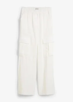 Damen bonprix Hosen|Cargohose aus fließendem Lyocell-Mix