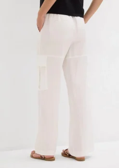Damen bonprix Hosen|Cargohose aus fließendem Lyocell-Mix