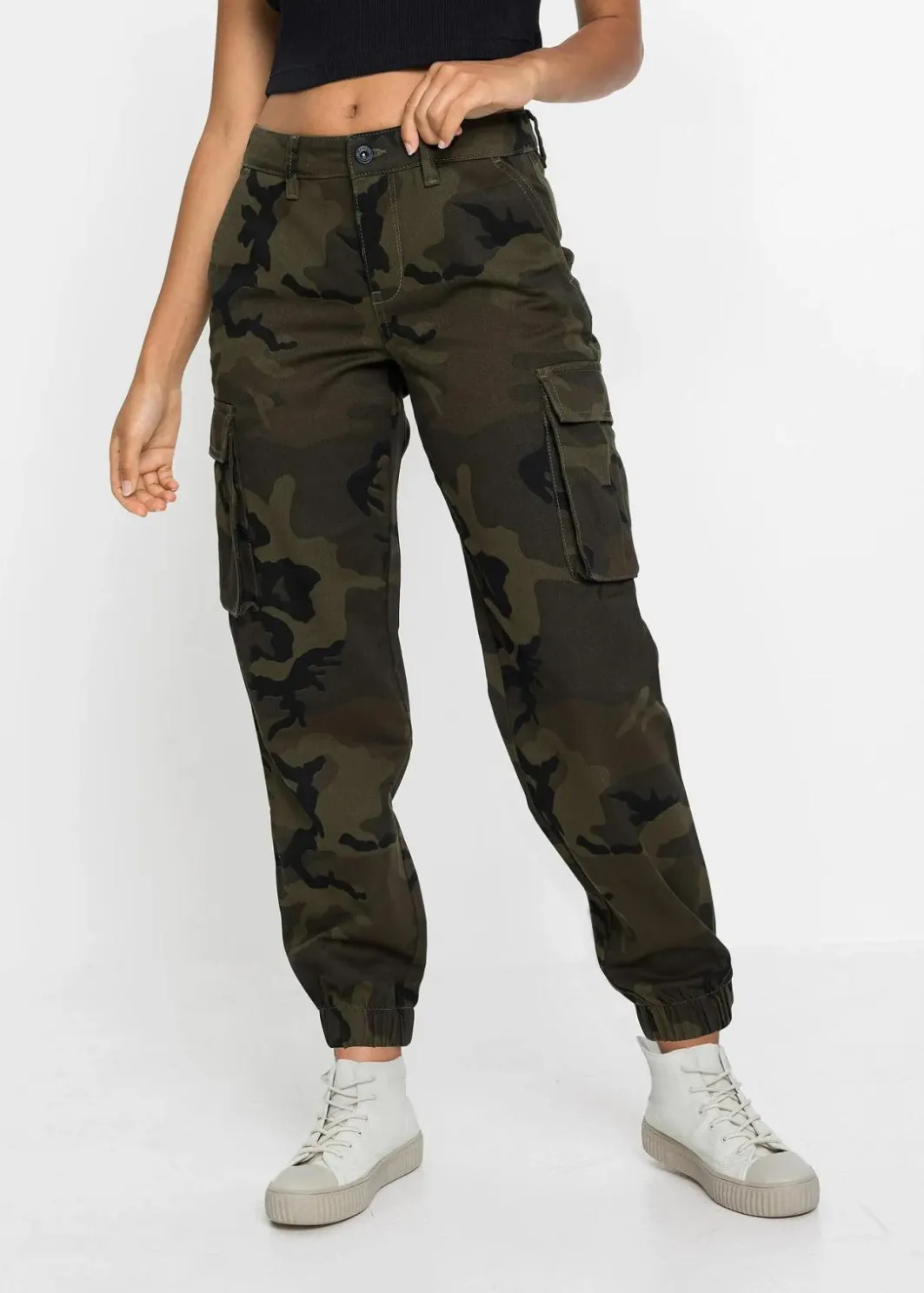 Damen bonprix Bekleidung·Kleider|Hosen|Cargohose aus reiner Baumwolle