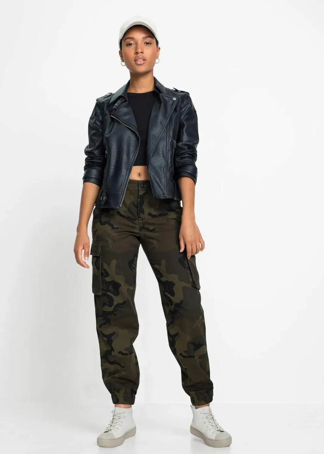 Damen bonprix Bekleidung·Kleider|Hosen|Cargohose aus reiner Baumwolle