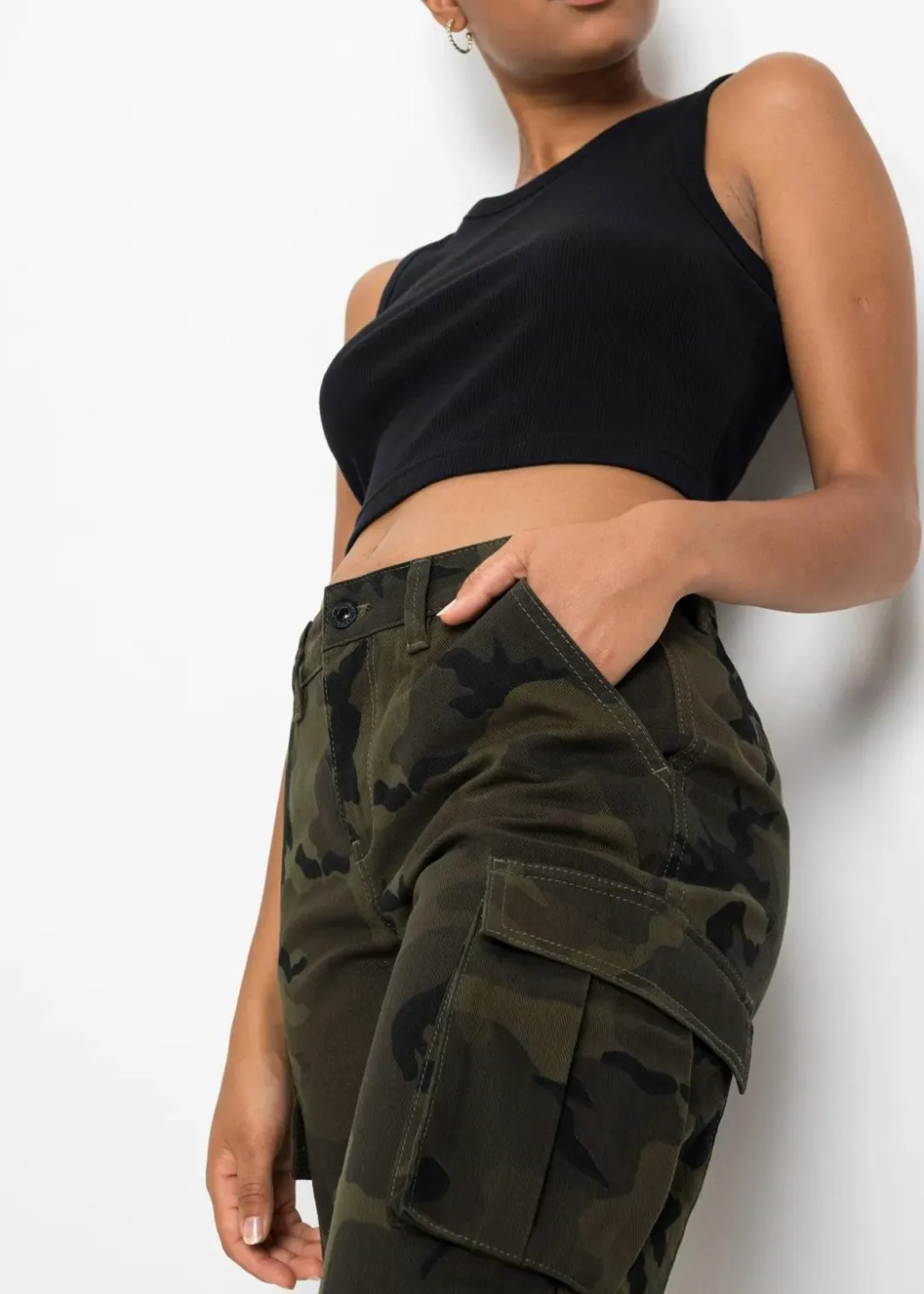 Damen bonprix Bekleidung·Kleider|Hosen|Cargohose aus reiner Baumwolle