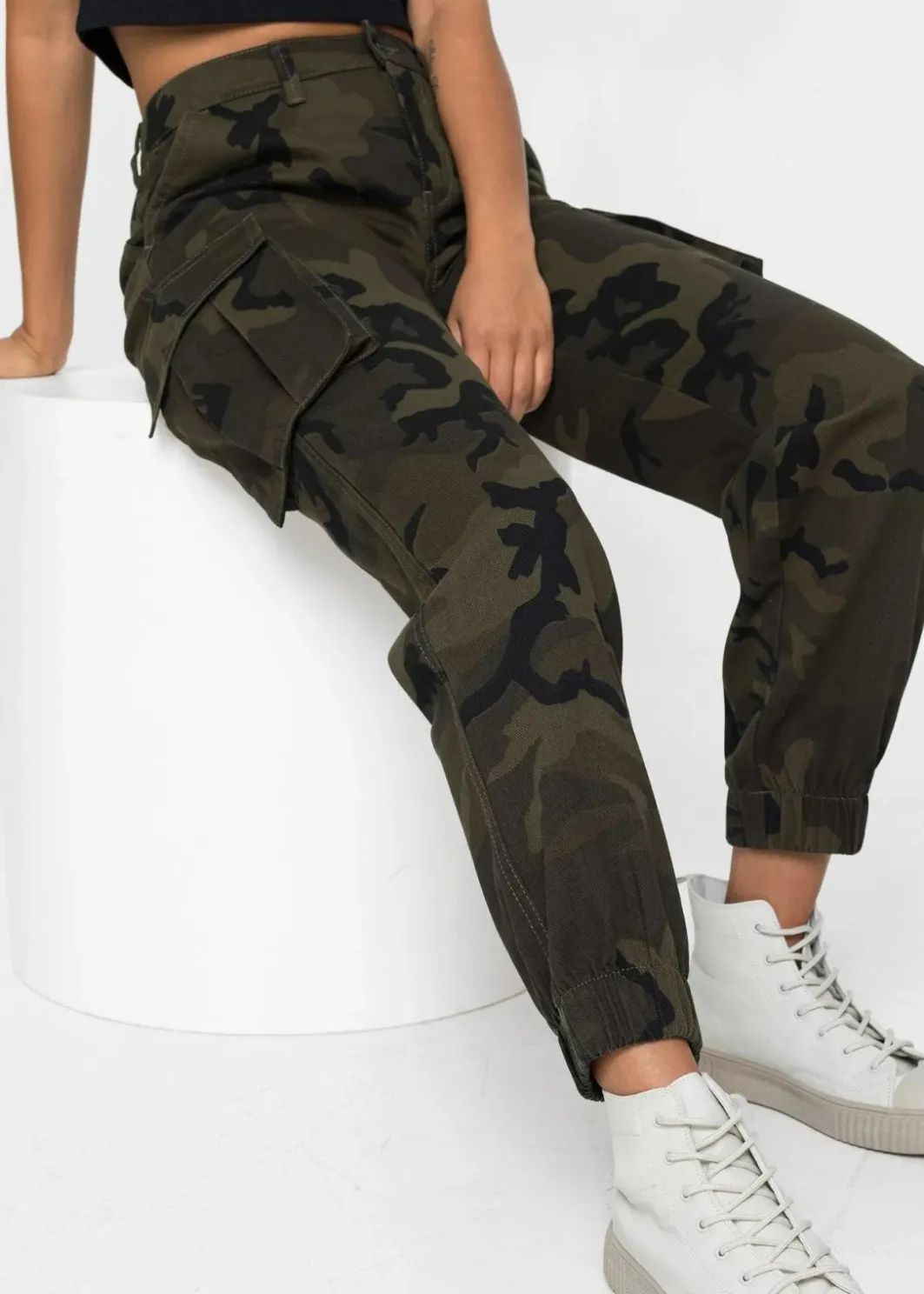 Damen bonprix Bekleidung·Kleider|Hosen|Cargohose aus reiner Baumwolle