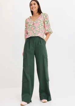 Damen bonprix Bekleidung·Kleider|Hosen|Cargohose aus reiner Baumwolle