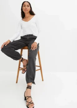 Sale Cargo-Jeans Mid Waist Damen Jeans