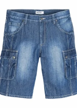 Herren bonprix Große Größen|Shorts|Cargo-Jeans-Bermuda Regular Fit
