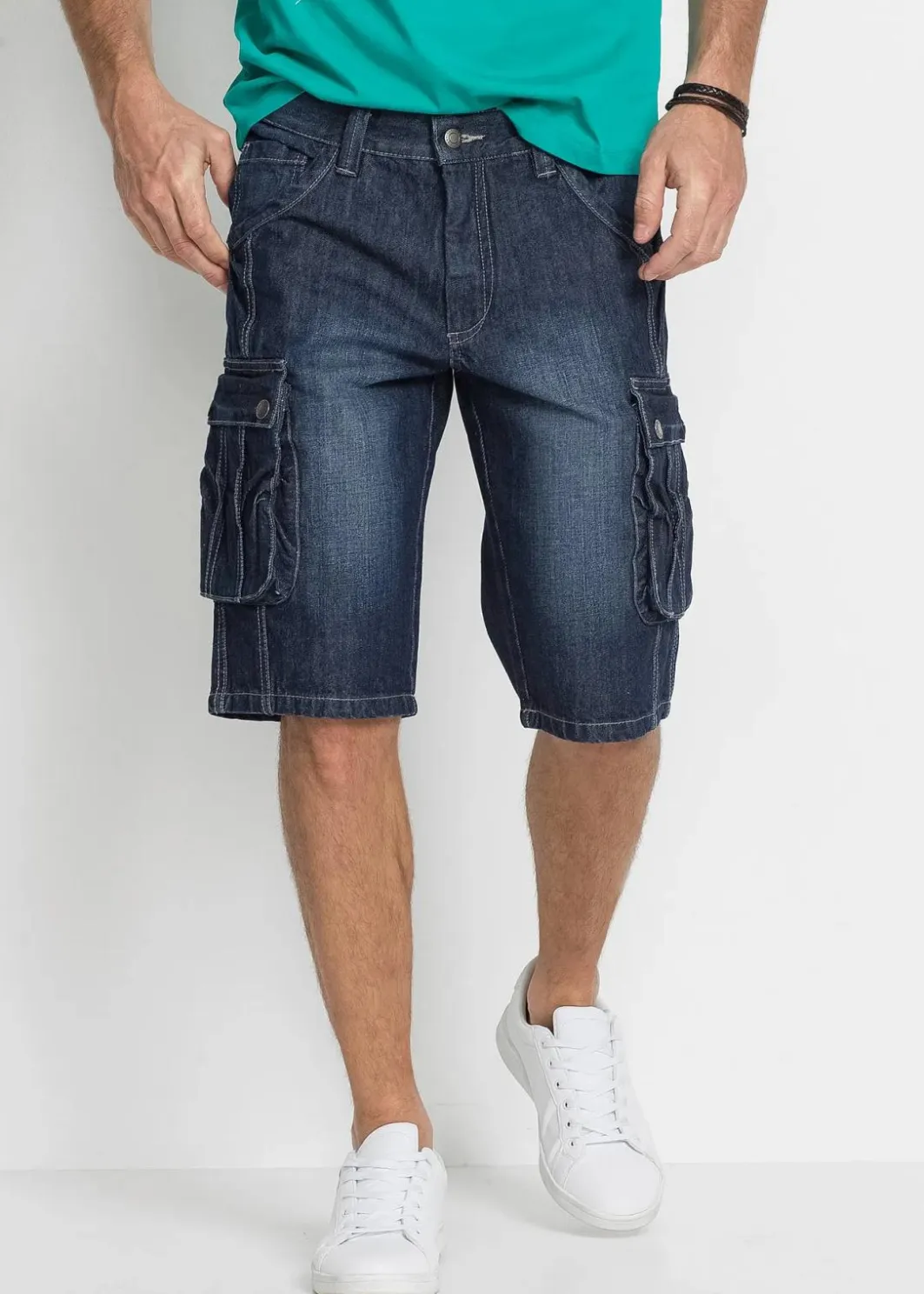 Hot Cargo-Jeans-Bermuda Regular Fit Herren Jeans|Shorts