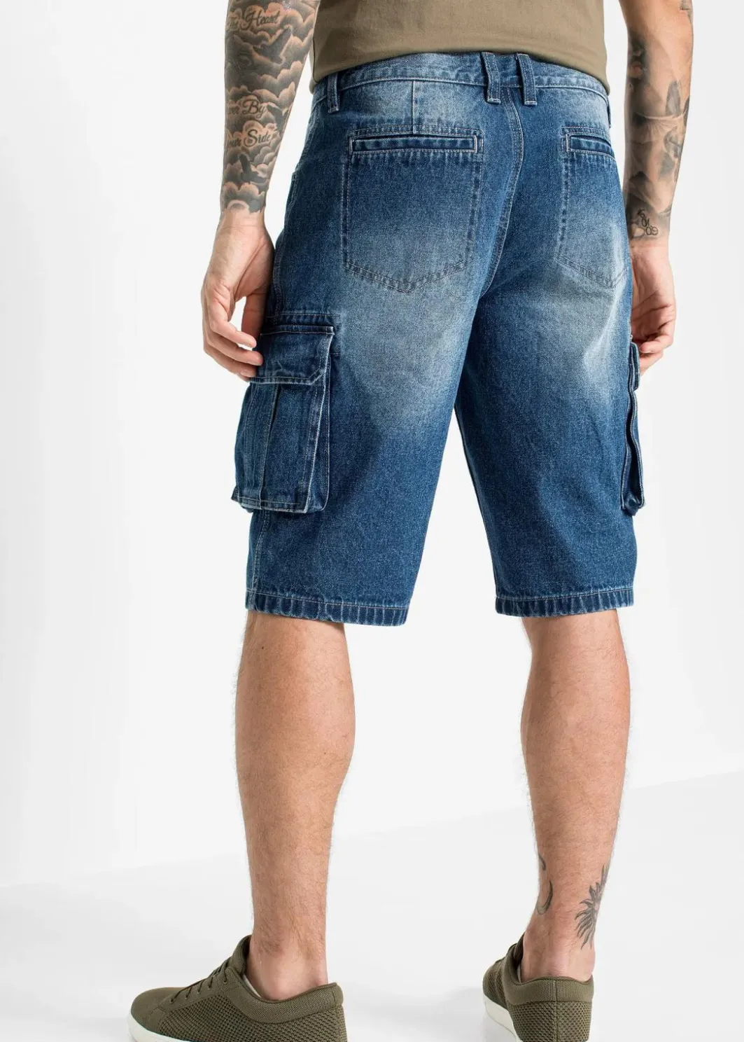 New Cargo-Jeans-Longbermuda, Relaxed Fit Herren Große Größen|Shorts